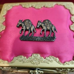 Vintage Bolivian 900 Silver Double Mule/Donkey Rare Brooch Pin 2"×1" F8 