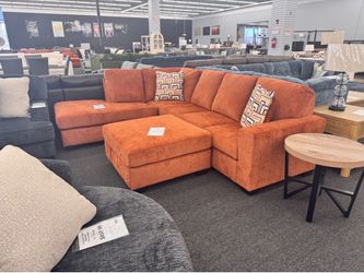 orange L-Shaped sectional