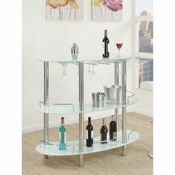 Bar Stand Glass White