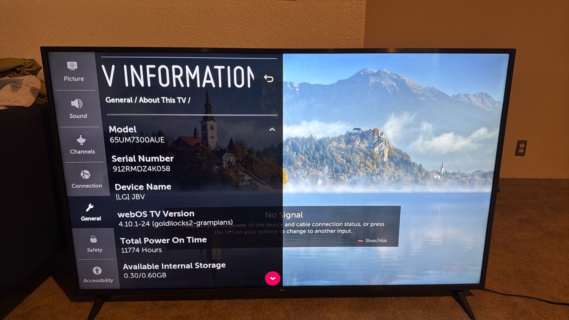 LG TV, a 65-inch 4K UHD Smart LED TV & LG Soundbar