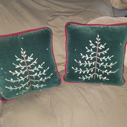 Embroidered Christmas Pillows (2)