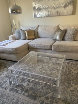 Clear Lucite Coffee Table