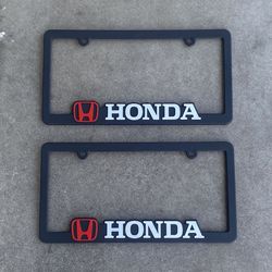HONDA PLASTIC LICENSE PLATE FRAME PAIR $25
