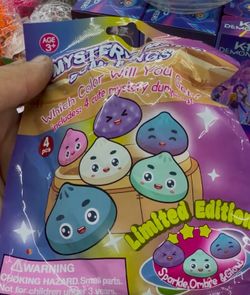 4-Pack Mini Squishy Dumpling Toys 🥟✨  Super cute and fun mini squishy dumpling toys! Soft, stretchy, and great for stress relief, kids, party favors,
