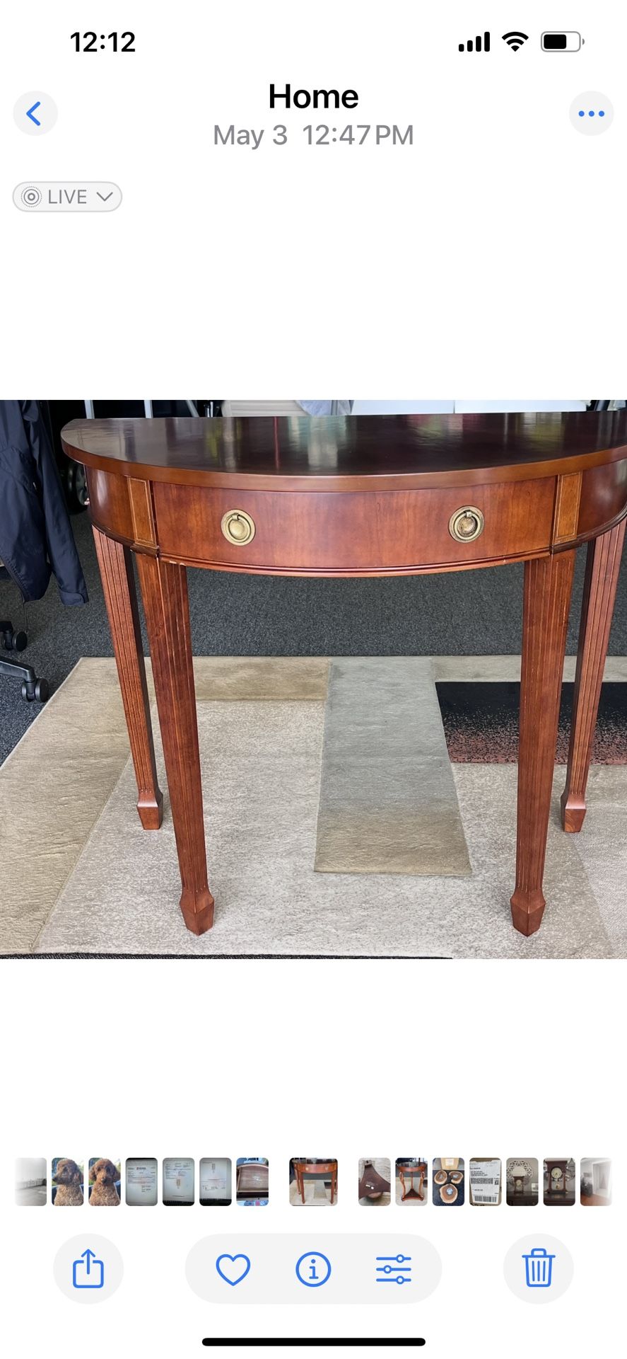 Bombay End Table And 1/2 Minutes On Console Table