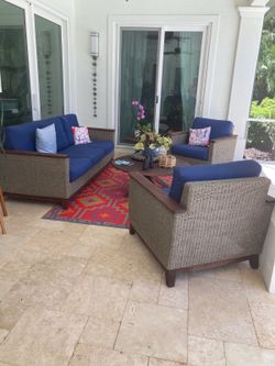 Jensen Outdoor Coral Club Chairs and Couch