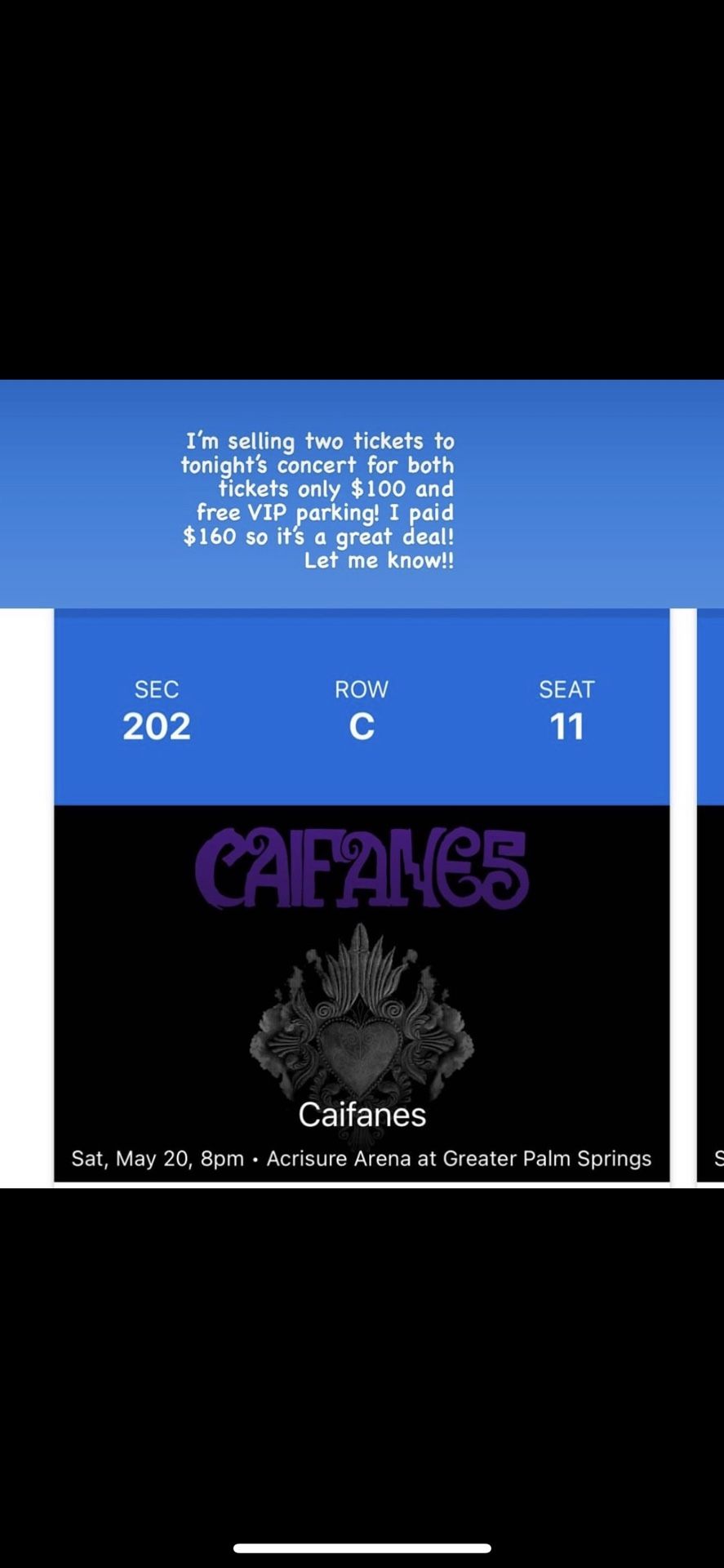 Concert tickets