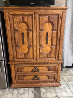 Solid Oak Armoire