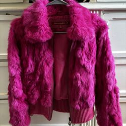Hot Pink Fur Coat/jacket
