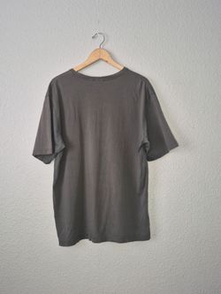 Cherokee Mens Large Gray Solid Cotton Crew Neck Short Sleeve T-Shirt