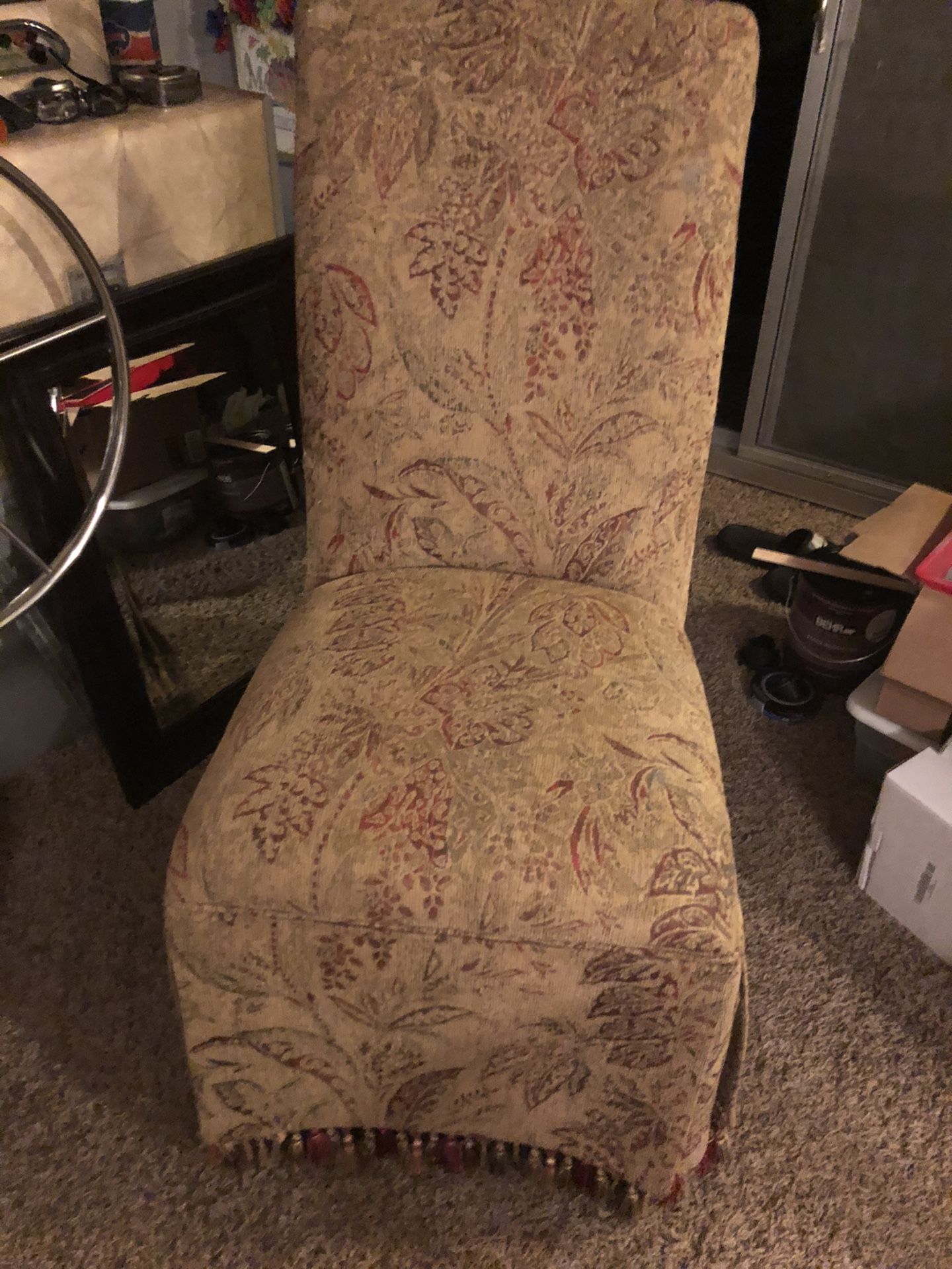 High back upholstered chair