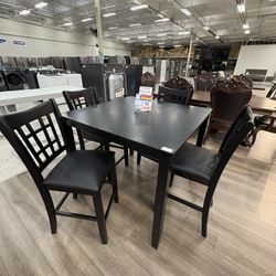 BLACK COUNTER HIEGHT DINING TABLE