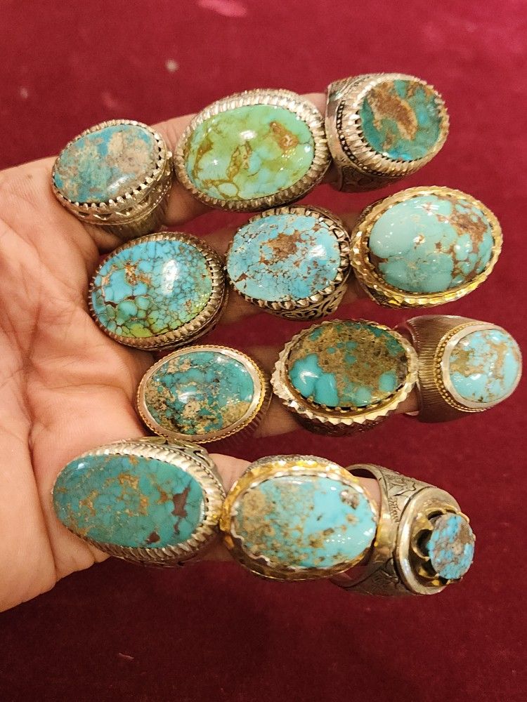 Sterling Silver Gemstone Iranian Persian Ring