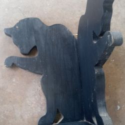 Wooden Sculpture Of Cats My Brother Made This By Hand