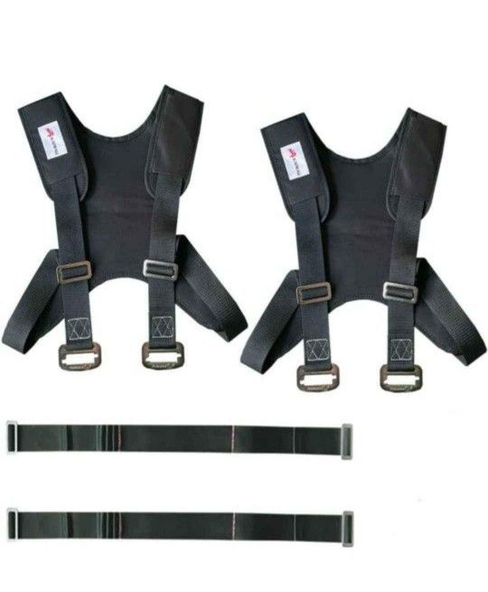 NEW! Nylon Furniture Moving Straps w/ Sponge Vest, Shoulder Lifting Straps 2 Person set, 800 lb load