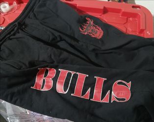 Mitchell an ness Chicago Bulls Black Sweatpants