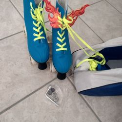 Blue Roller Skates, New, Women Sz 8
