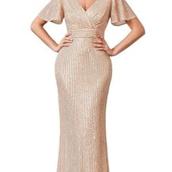 Women's Double V-Neck Flared Sleeves 