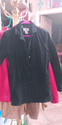 100% Genuine Women's Black Suede Shirt/Jacket