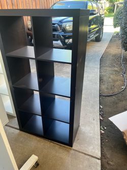Black cubbyhole cabinet