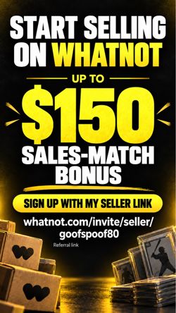 Message me if you want help getting into selling on whatnot