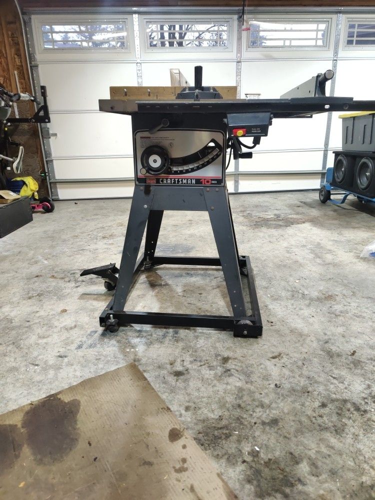 10 Inch Table Saw With Roll Around Stand