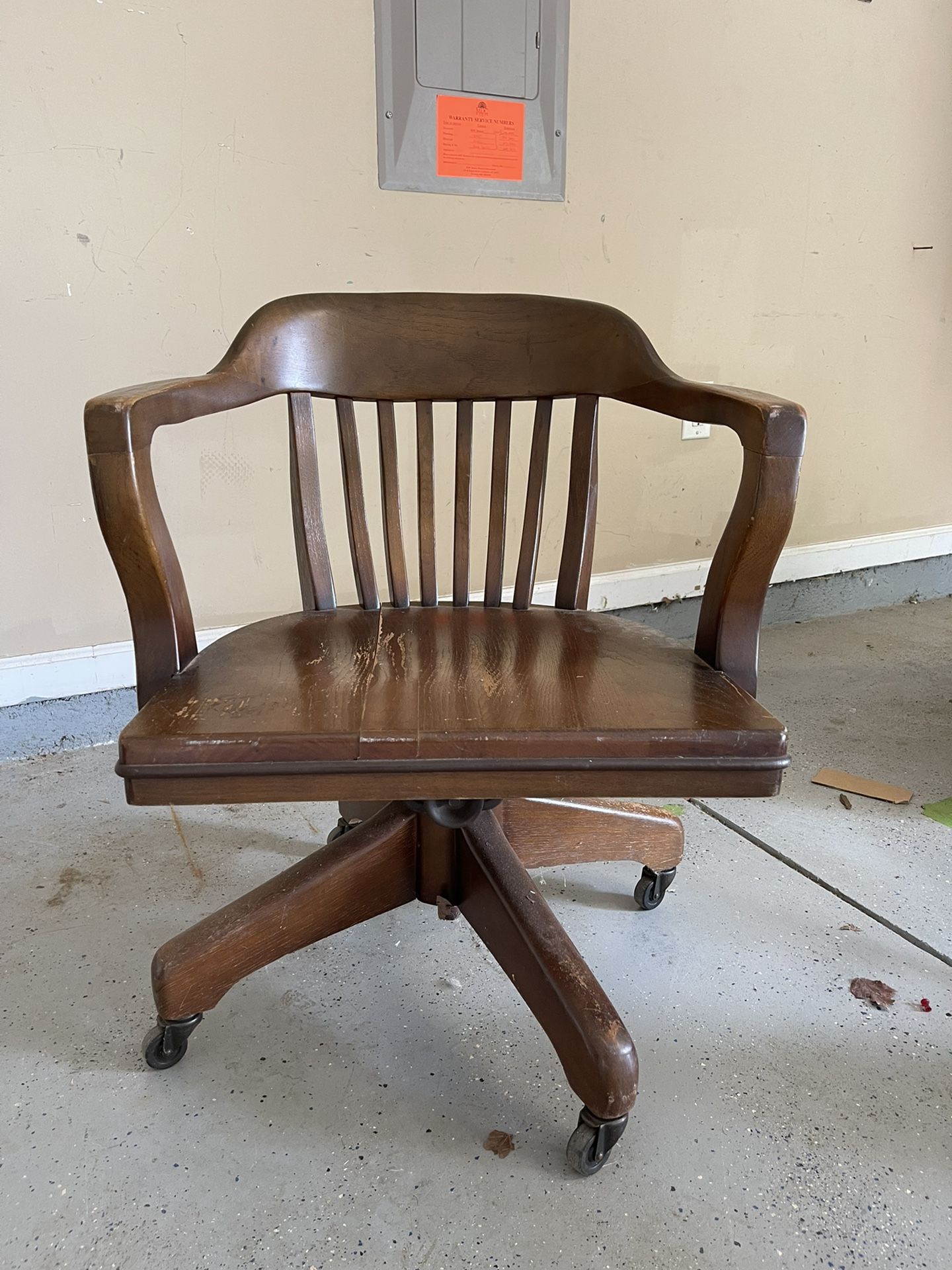 Antique Bankers Chair Boling Chair Company for Sale in