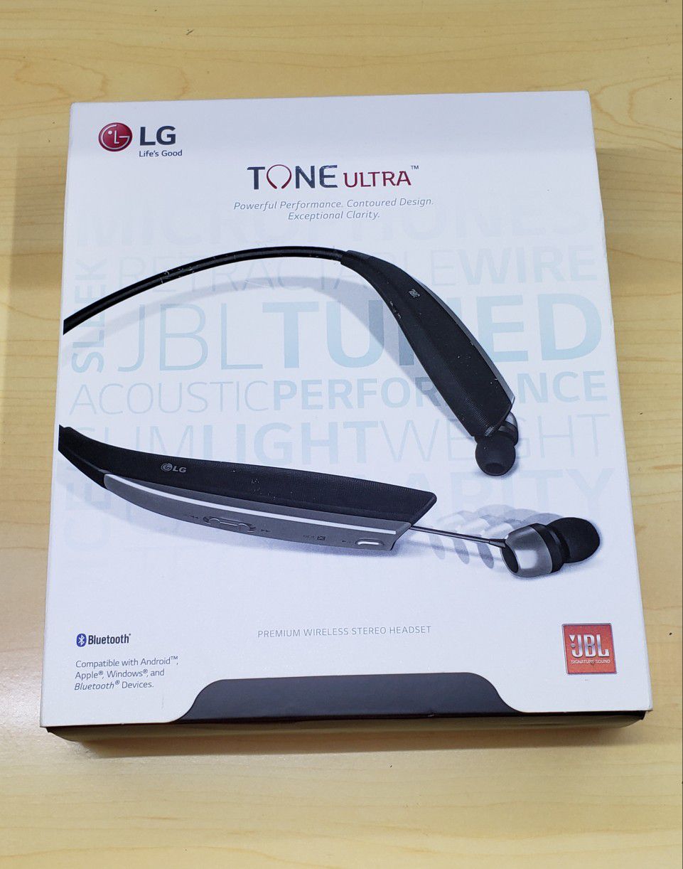 LG TONE ULTRA HBS-820 Bluetooth Wireless Stereo Headset JBL Sound