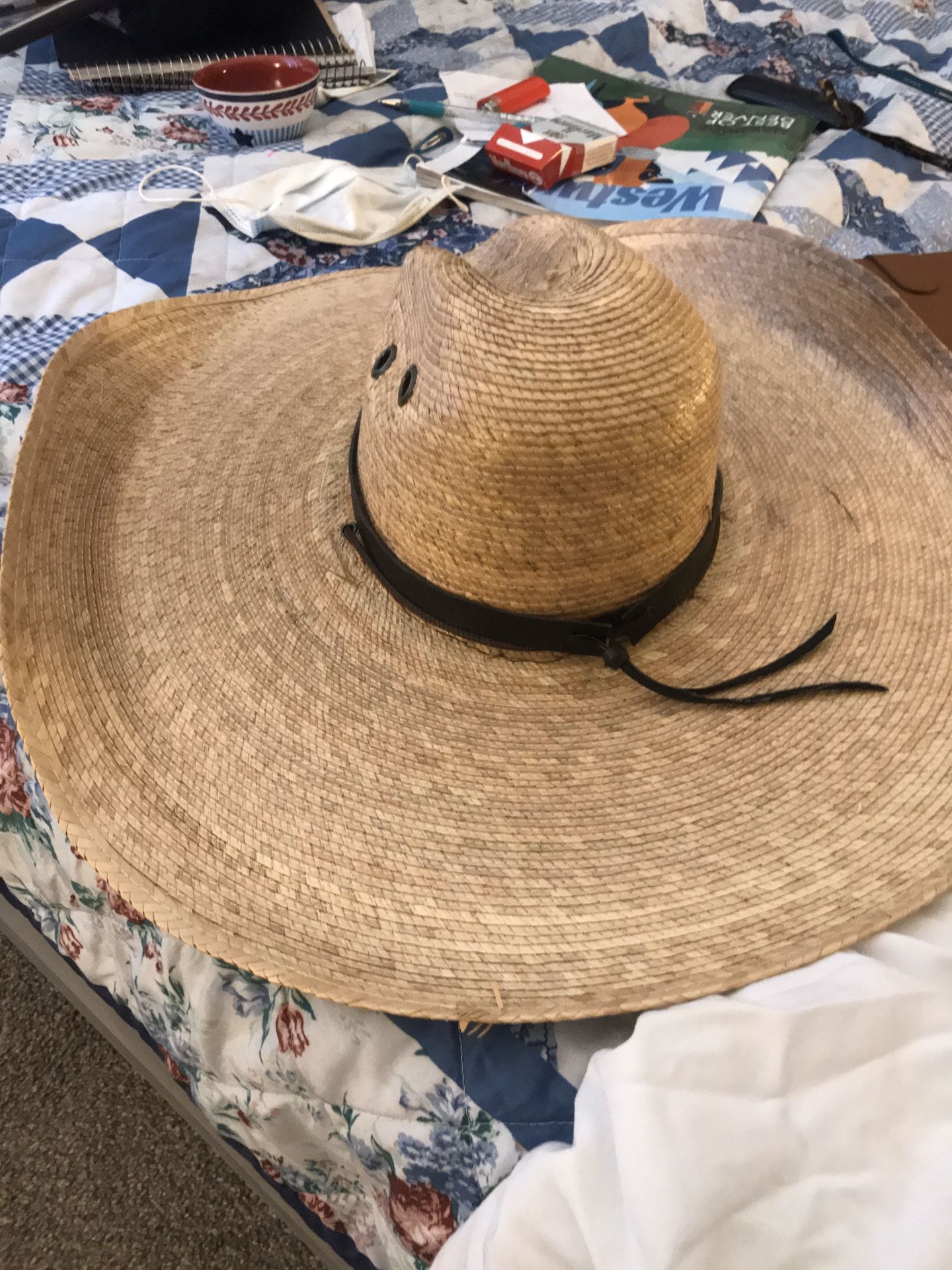 Two Sunhats handwoven 20$