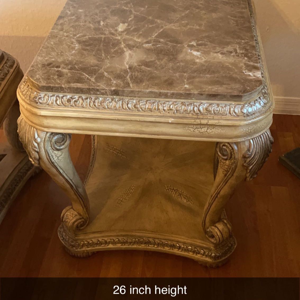 Antique Marble Coffee Tables X2