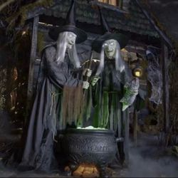 Home Depot Halloween Witches animatronic