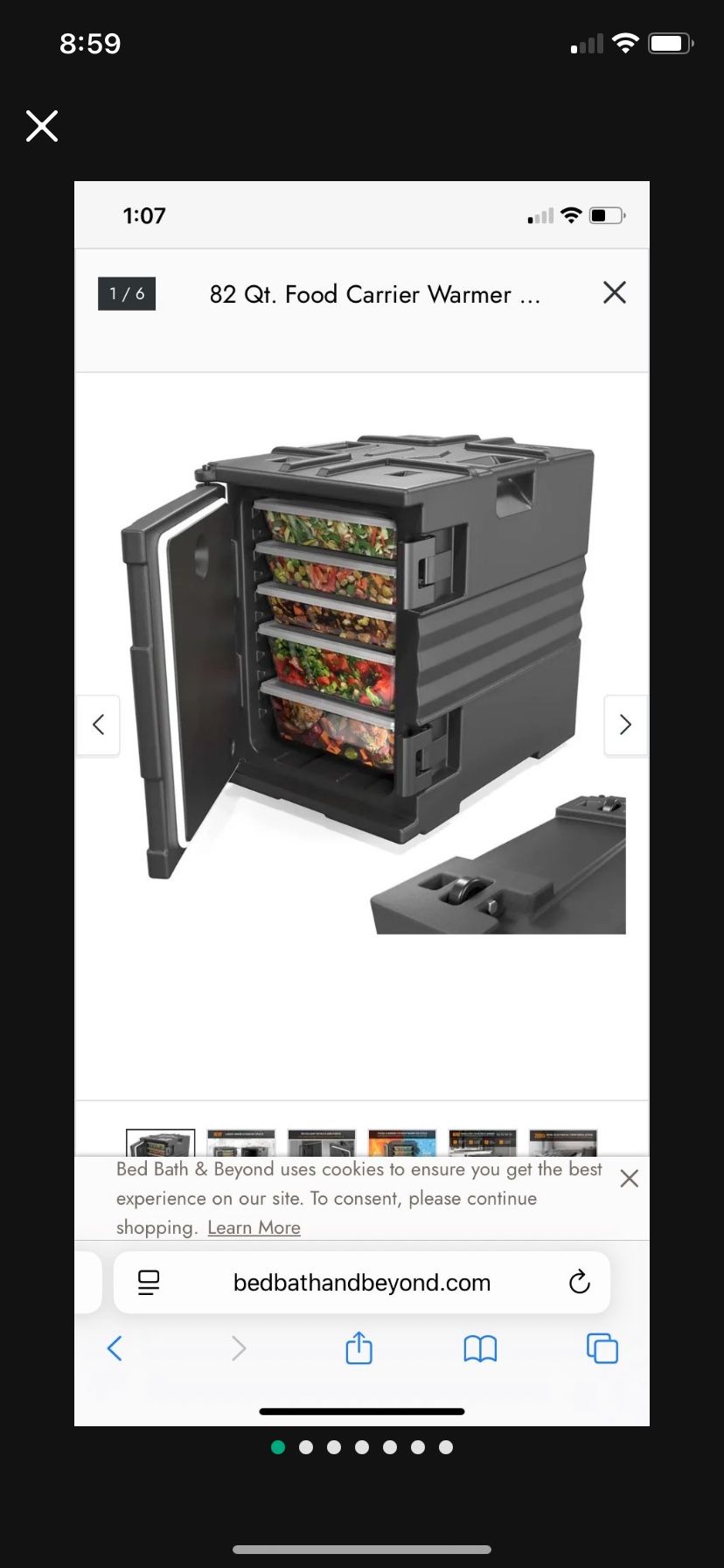 82 Qt. Food Carrier Warmer with Small Wheels Black,All Products : American Fashion Style Bags On Sale