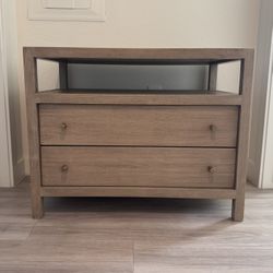 Wood 2-Drawer Dresser / Storage Cabinet 