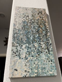 Beautiful Teal Canvas Abstract Wall Art
