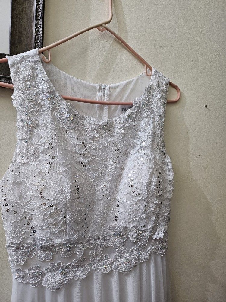 White Wedding Dress Size L