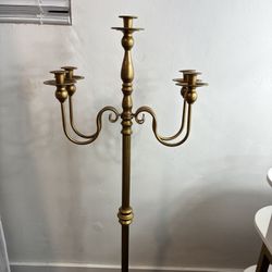 Gold 5-Arm Floor Candelabra | Elegant Statement Decor