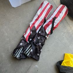 2 USA Folding Chairs. 