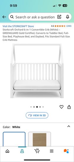 Playhouse Convertible Crib Bed