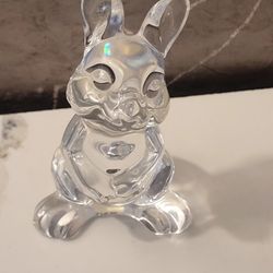 Princess House Crystal  Bunny Rabbit Paperweight 