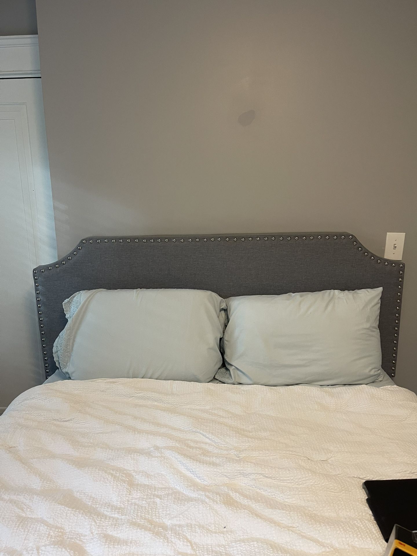 Gray queen tufted Headboard