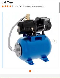 Everbilt 1/2 HP Shallow Well Jet Pump with 6 gal. Tank new