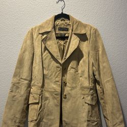 BANANA REPUBLIC WOMEN’S BROWN SUEDE LEATHER JACKET