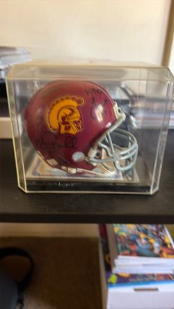 USC Trojans Mini Football Helmet Autographed
