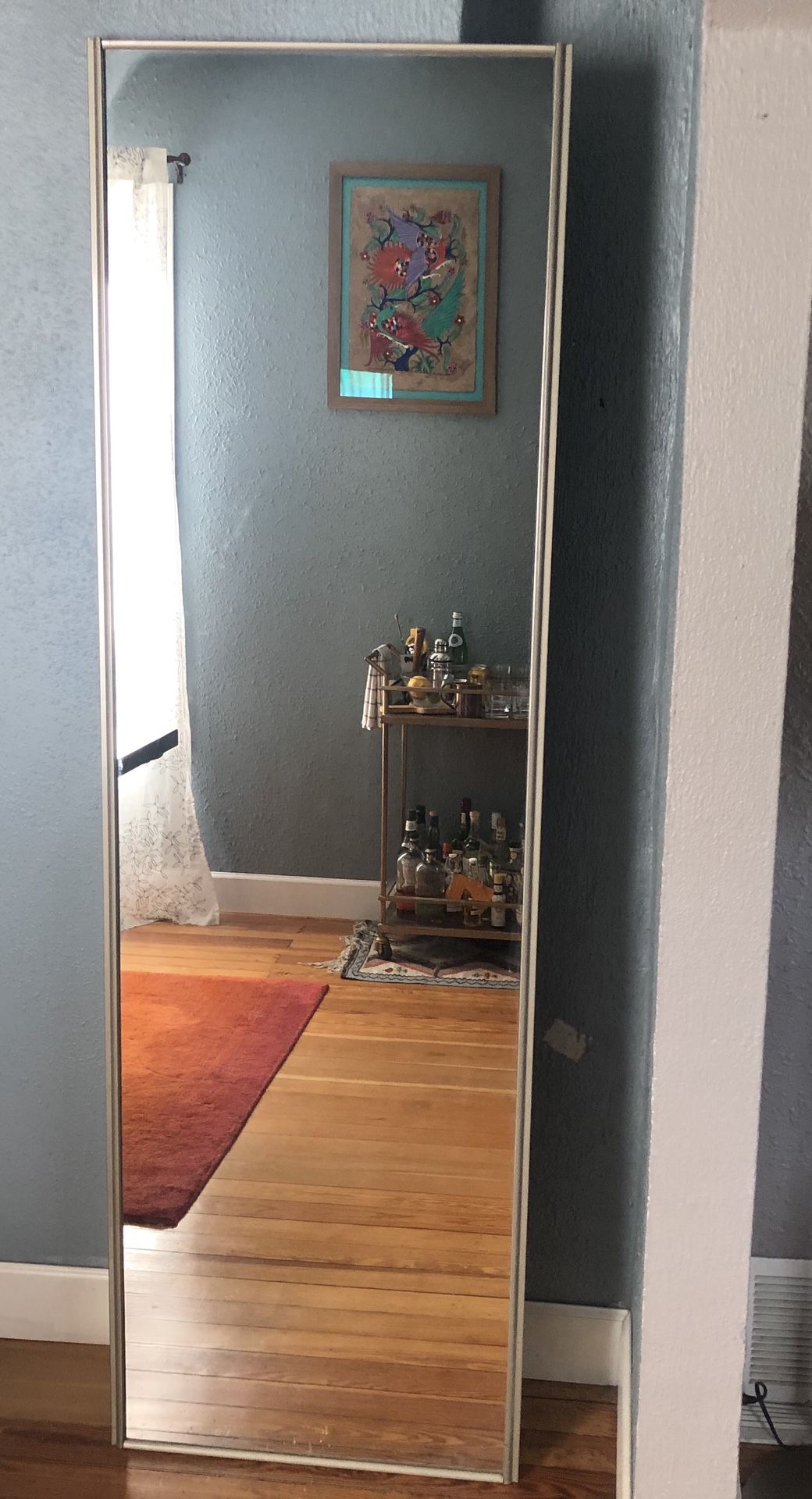Large floor length mirror .