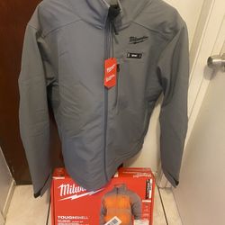 Milwaukee Men's Large M12 12V Lithium-Ion Cordless TOUGHSHELL Gray Heated Jacket (Jacket Only)