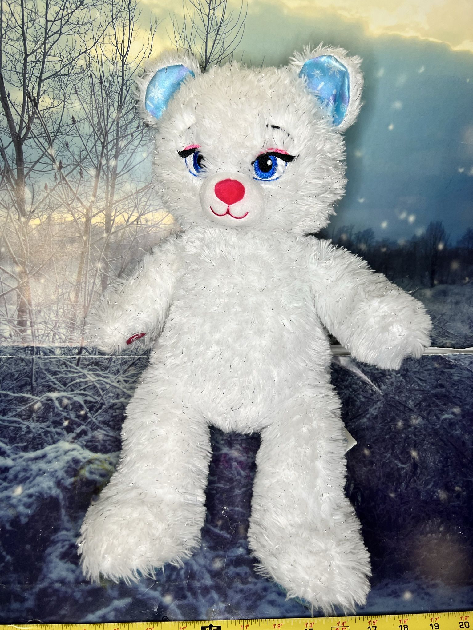 Build a Bear Disney Frozen 2 Queen Elsa White Sparkle Plush Dress Wig Sound Scen