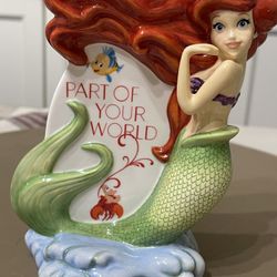 The English Ladies Co Disney Ariel Flat Back Figurine , Fine Bone China 