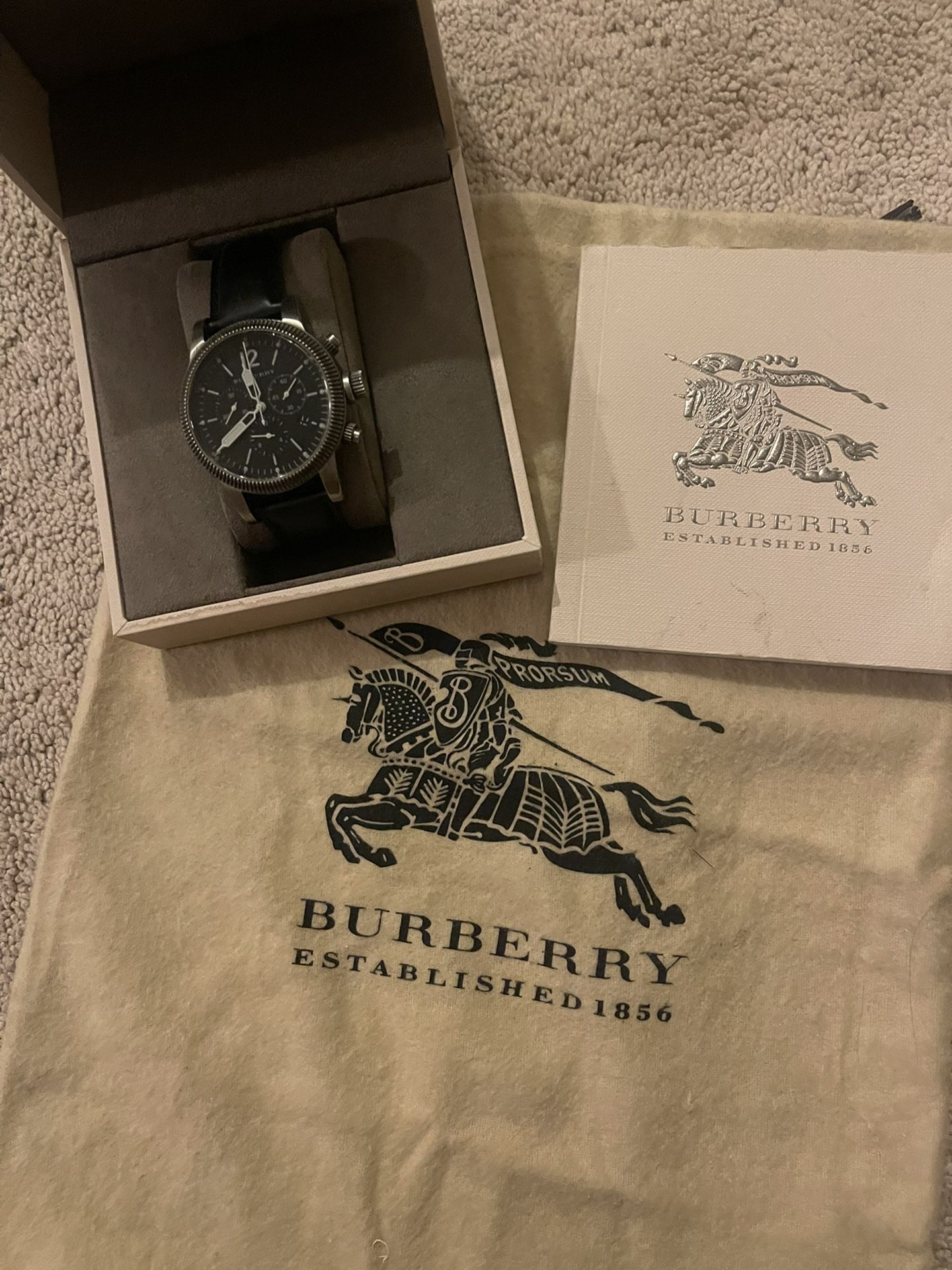 Authentic Burberry Watch In Original Box With Dust Bag 