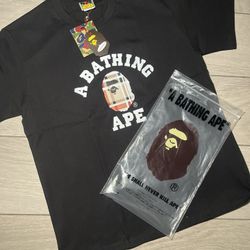 Bape check college T-shirt