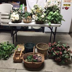 Baskets And Fake Flowers … $3 - $10 Each 